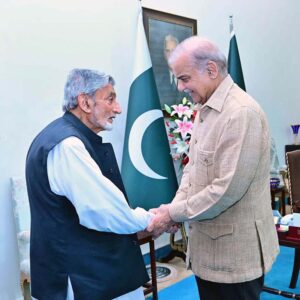 Veteran politician Haji Ghulam Ahmad Bilour called on Prime Minister Muhammad Shehbaz Sharif.