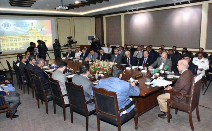 Prime Minister Muhammad Shehbaz Sharif chairs a meeting regarding Karachi Port Trust, Port Qasim Authority and Pakistan National Shipping Corporation