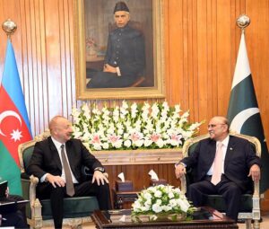 President of Azerbaijan, Mr. Ilham Aliyev, called on President Asif Ali Zardari, at Aiwan-e-Sadr
