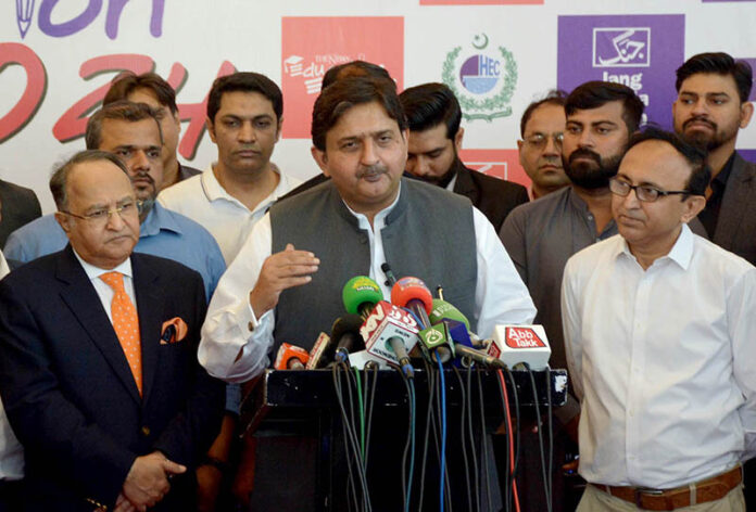 Acting Governor Punjab Malik Ahmed Khan is inaugurating the Education Expo at Expo Center