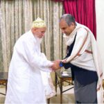Interior Minister Mohsin Naqvi meeting with the Leader of Dawoodi Bohra Community Syedna Mufaddal Saifuddin