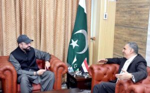 Ambassador of Egypt to Pakistan, Dr. Ihab Mohamed Abdelhamid Hassan calling on Federal Minister for Religious Affairs and Interfaith Harmony, Chaudhry Salik Hussain.