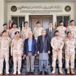 Federal Minister for Interior and Anti Narcotics Mohsin Naqvi in a group photo during his visit to ANF Headquarters