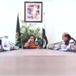 Coordinator to PM on Climate Change, Romina Khurshid Alam chairing Second Review Meeting of PM's Committee to establish mountaineering school in Gilgit-Baltistan held in the Climate Change and Environmental Coordination Ministry