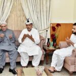 President Asif Ali Zardari offering Fateha for Captain Muhammad Osama bin Arshad Shaheed, during his visit to Shaheed's family home