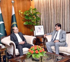 Chief Minister Sindh Syed Murad Ali Shah called on the President Asif Ali Zardari at Aiwan-e-Sadr.