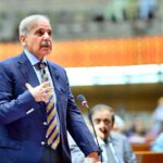 Prime Minister Muhammad Shehbaz Sharif addresses a session of the National Assembly