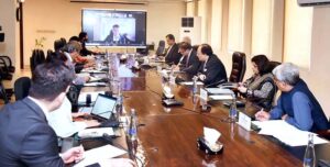 Federal Minister for Finance & Revenue, Senator Muhammad Aurangzeb in a virtual meeting with the Representatives from Fitch Ratings.