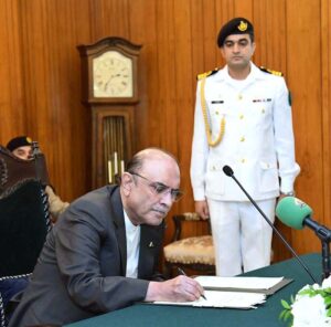 President Asif Ali Zardari is signing the Christian Marriage (Amendment) Act 2024 into law in a special ceremony held at Aiwan-e-Sadr