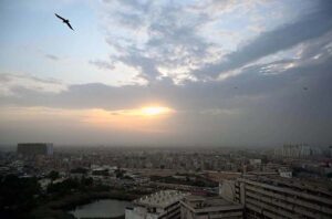 A beautiful view of clouds hovering over the skies of the Provincial Capital before sunset.