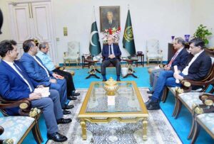 A delegation of leading businessmen calls on Prime Minister Muhammad Shehbaz Sharif.