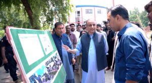 Federal Minister for Communications, Privatization and Board of Investment, Abdul Aleem Khan visited site of Business Facilitating Centre.