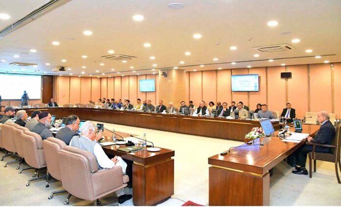 Prime Minister Muhammad Shehbaz Sharif addresses the federal cabinet