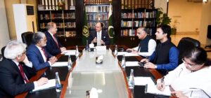 Federal Minister for Finance & Revenue Senator Muhammad Aurangzeb in a meeting with the delegation of Pakistan Tax Bar Association (PTBA)