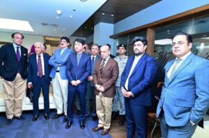 Prime Minister Muhammad Shehbaz Sharif receives briefing about Hutchison Ports Pakistan Terminal at Karachi Port