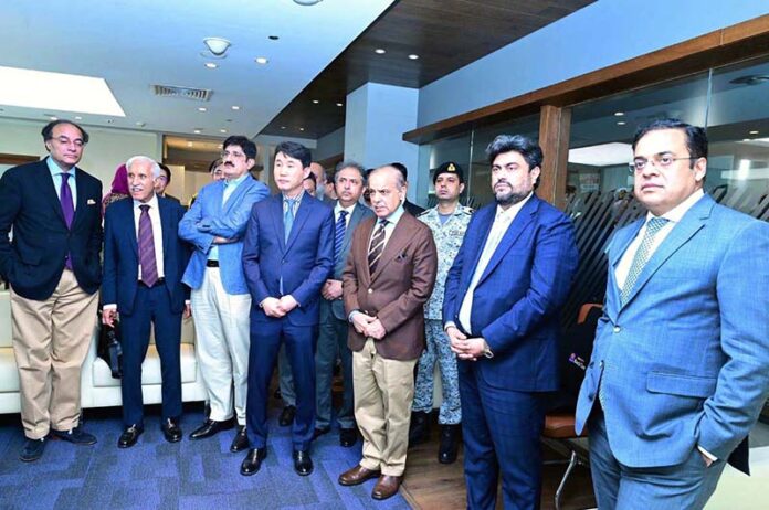 Prime Minister Muhammad Shehbaz Sharif receives briefing about Hutchison Ports Pakistan Terminal at Karachi Port