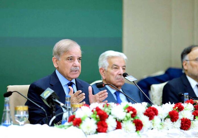 Prime Minister Muhammad Shehbaz Sharif briefing parliamentarians regarding power sector reforms