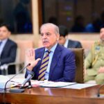 Prime Minister Muhammad Shehbaz Sharif addresses the federal cabinet