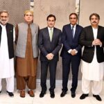 Speaker National Assembly Sardar Ayaz Sadiq in a group photo with Speakers of Punjab, Sindh, KPK and Balochistan Assemblies along with Speaker of AJ&K and GB Assembly in Parliament House