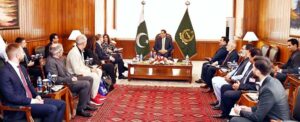 Speaker National Assembly Sardar Ayaz Sadiq in a meeting with parliamentary delegation from Federal Republic of Germany at Parliament House