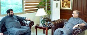 President of Awami National Party and Senator, Aimal Wali Khan called on Federal Minister for Privatization, Board of Investment and Communications Abdul Aleem Khan.