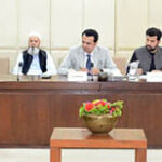 Senator Muhammad Tallal Badar, chairman senate standing committee on privatization presiding over a meeting of the committee at Parliament House