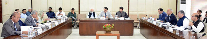 Senator Muhammad Tallal Badar, chairman senate standing committee on privatization presiding over a meeting of the committee at Parliament House