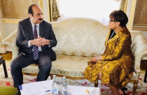 Chairman Prime Minister's Youth Program, Rana Mashhood calls on Secretary General of the Commonwealth, The Rt Hon Patricia Scotland KC at the Commonwealth Secretariat.