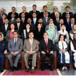 Chairman Senate, Syed Yousuf Raza Gilani in a group photo with the participants of 35th senior management course at National Institute of Management (NIM