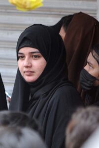 Security official standing high alert to avoid any untoward incident during procession on 10th of Holy Month of Muharramul Harram at Ghanta Ghar Chowk. Muharram is the mourning month in remembrance of the Shahadat of Hazrat Imam Hussain (RA), the Grandson of the Holy Prophet Mohammad (PBUH).