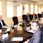 Federal Minister for Finance and Revenue Senator Muhammad Aurangzeb chairing the Advisory Committee Meeting on Release of International Mobile Telephony (IMT) Spectrum for Next-Generation Mobile Broadband Services in Pakistan