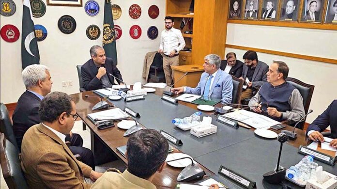 Federal Minister for Interior Mohsin Naqvi chairing a meeting of Core Committee regarding Security of Chinese Citizens