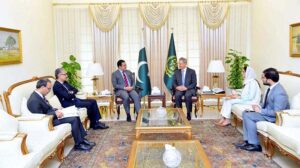 The Ambassador of Jordan to Pakistan, Dr. Maen Khreasat calls on to the Minister for Economic Affairs, Mr. Ahad Khan Cheema.