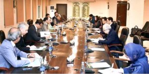Federal Minister for Finance & Revenue Senator Muhammad Aurangzeb in a meeting with the Representatives from Standard & Poor's (S&P) Global Rating Agency