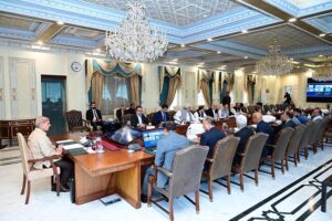 Prime Minister Muhammad Shehbaz Sharif chairs a meeting on solarization of agriculture tubewells and anti-power theft campaign
