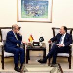 Federal Minister for Finance & Revenue, Senator Muhammad Aurangzeb was called on by Ambassador of Spain to Pakistan, H.E Ms. Jose A. de Ory