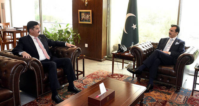 Chairman Senate, Syed Yousuf Raza Gilani in a meeting with Faisal Karim Kundi, Governor of Khyber Pakhtunkhwa at Parliament House
