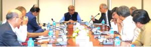 Federal Minister for Privatization / Chairman Privatization Commission, Abdul Aleem Khan held an interactive briefing session with the senior Journalists from leading newspapers at Privatization Division.