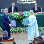 President of Azerbaijan H.E. Mr Ilham Aliyev and Prime Minister of Pakistan H.E. Muhammad Shehbaz Sharif witnesses the signing of MoUs and Agreements in various sectors between Pakistan and Azerbaijan