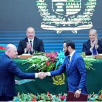 President of Azerbaijan H.E. Mr Ilham Aliyev and Prime Minister of Pakistan H.E. Muhammad Shehbaz Sharif witnesses the signing of MoUs and Agreements in various sectors between Pakistan and Azerbaijan