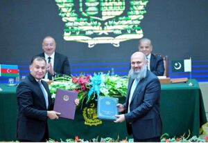 President of Azerbaijan H.E. Mr Ilham Aliyev and Prime Minister of Pakistan H.E. Muhammad Shehbaz Sharif witnesses the signing of MoUs and Agreements in various sectors between Pakistan and Azerbaijan