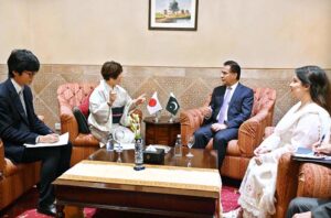 Speaker National Assembly, Sardar Ayaz Sadiq meeting with Her Excellency Ms. Toshiko Abe San, Minister of State of Japan for Education, Culture, Sport, Science and Technology.