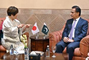 Speaker National Assembly, Sardar Ayaz Sadiq meeting with Her Excellency Ms. Toshiko Abe San, Minister of State of Japan for Education, Culture, Sport, Science and Technology.