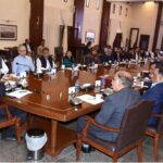 Sindh Chief Minister Syed Murad Ali Shah presides over a meeting of 10 public sector universities and Tech Valley to allocate 1000 scholarships in Google Career Certificates at CM House