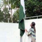 High Commissioner Rabia Shafiq hoisting flag on Independence Day 14th August 2024