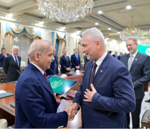 A high level delegation of leading Turkish businessmen led by Turkiye's Minister for Customs & Trade H.E. Mr Omer Bolat called on Prime Minister Muhammad Shehbaz Sharif