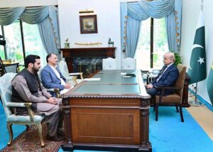 Former World Squash Champion Jan Sher Khan calls on Prime Minister Muhammad Shehbaz Sharif.