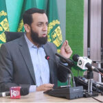 Federal Minister for Information, Broadcasting, Attaullah Tarar addressing a press conference