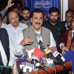 Chairman Senate Syed Yusuf Raza Gilani addressing during the Convocation of the Punjab College Mian Channu