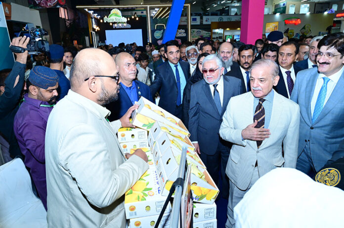 Prime Minister Muhammad Shehbaz Sharif visits various stalls at the 2nd International Food & Agriculture Exhibition